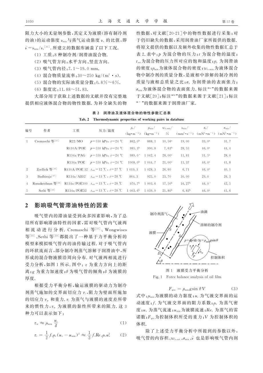 含油制冷剂在吸气管内的滞油量预测研究.pdf_第3页