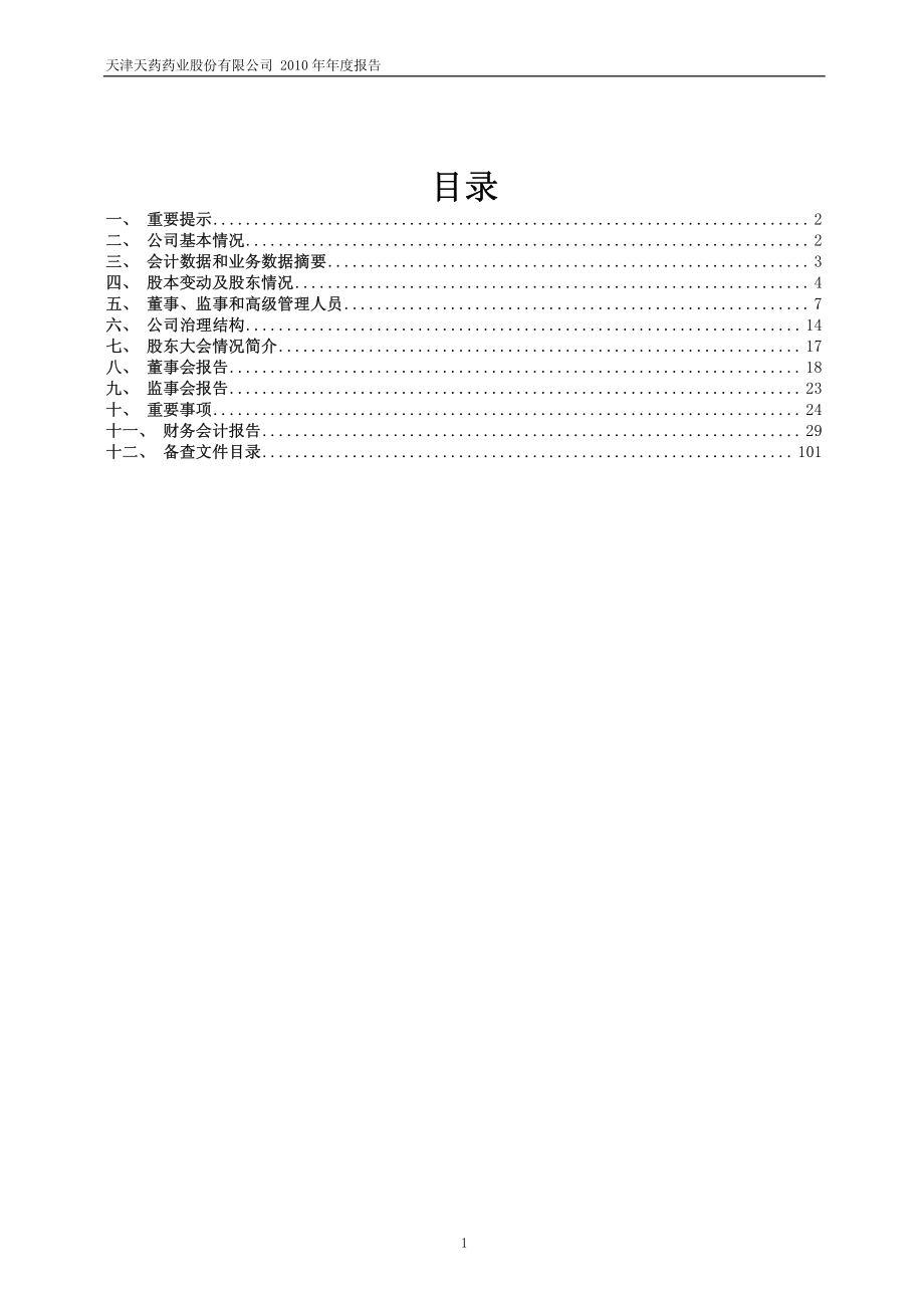 600488_2010_天药股份_2010年年度报告_2011-01-25.pdf_第2页