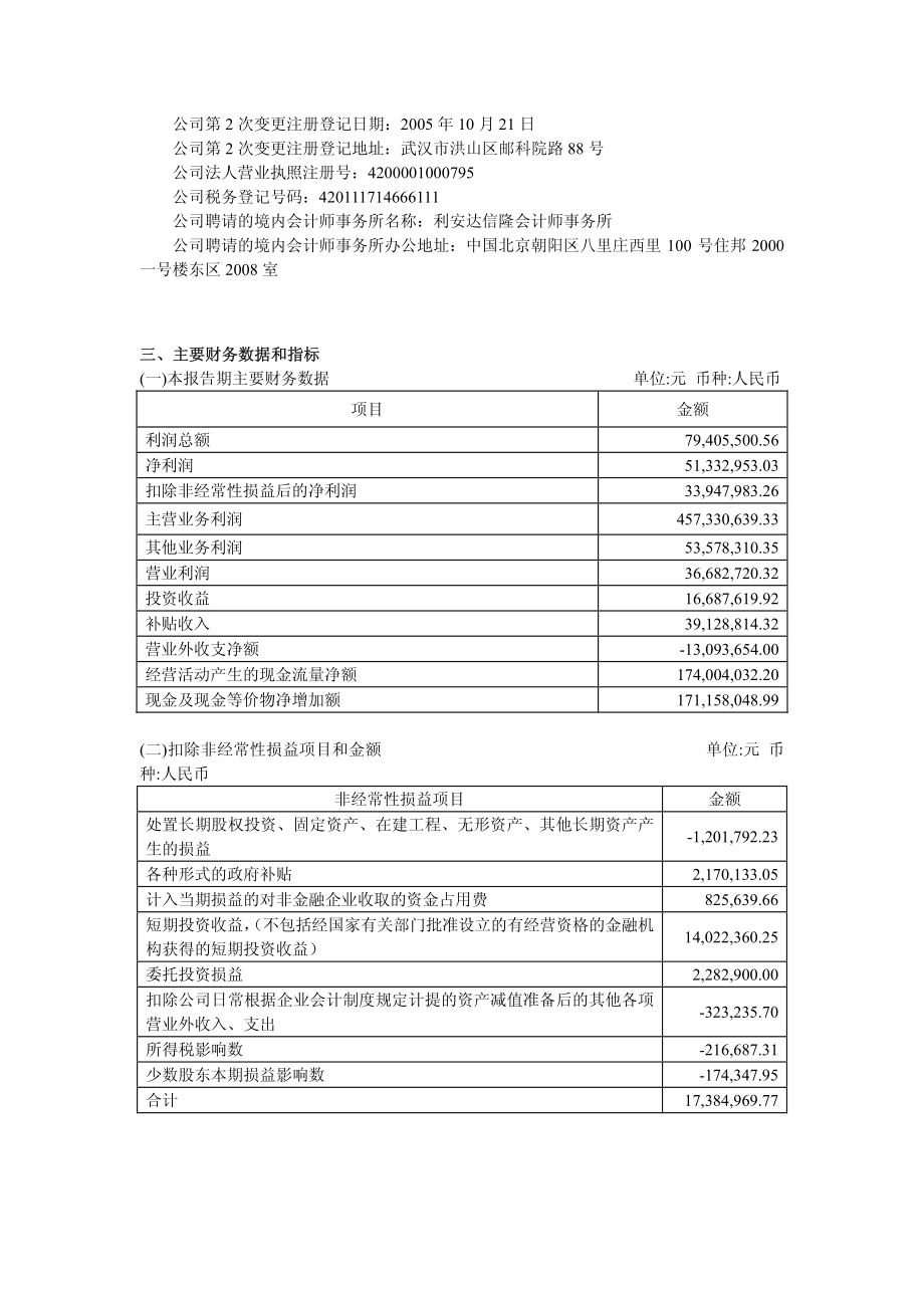 600498_2006_烽火通信_2006年年度报告_2007-04-20.pdf_第3页