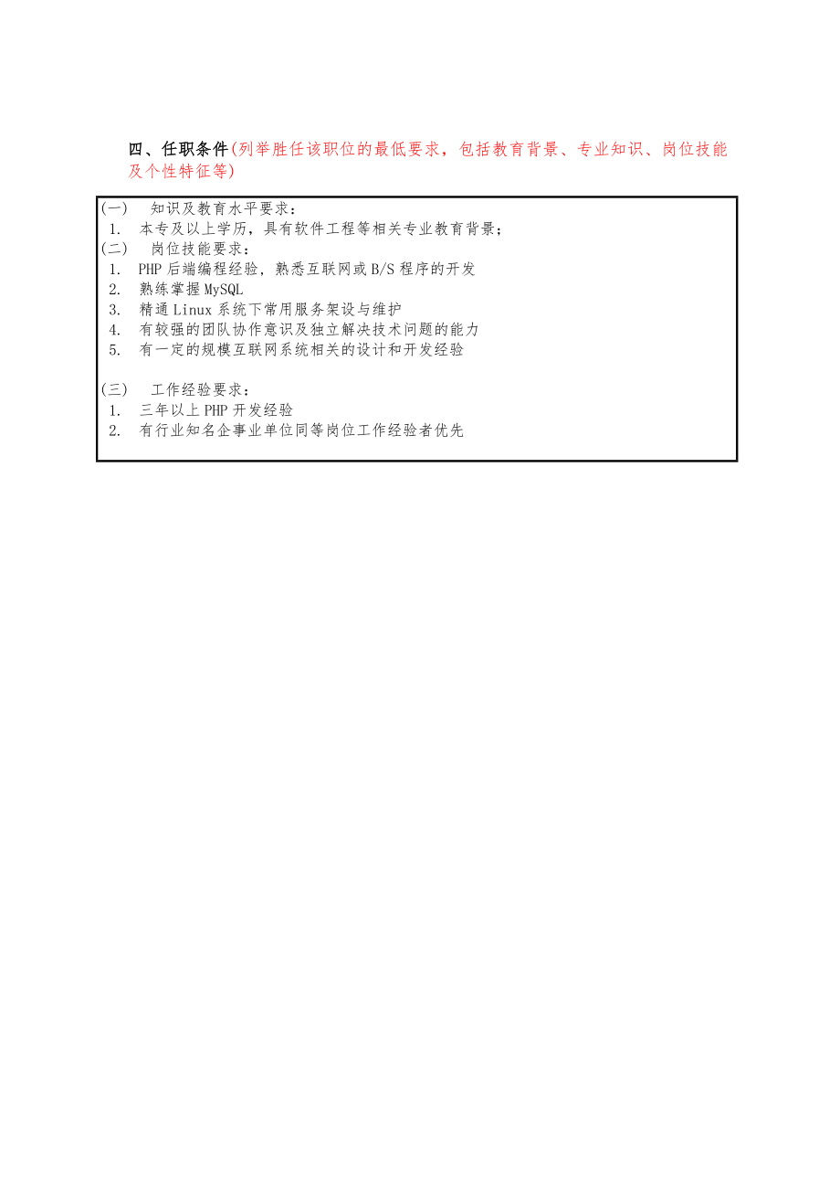 PHP程序员岗位说明书.docx_第2页