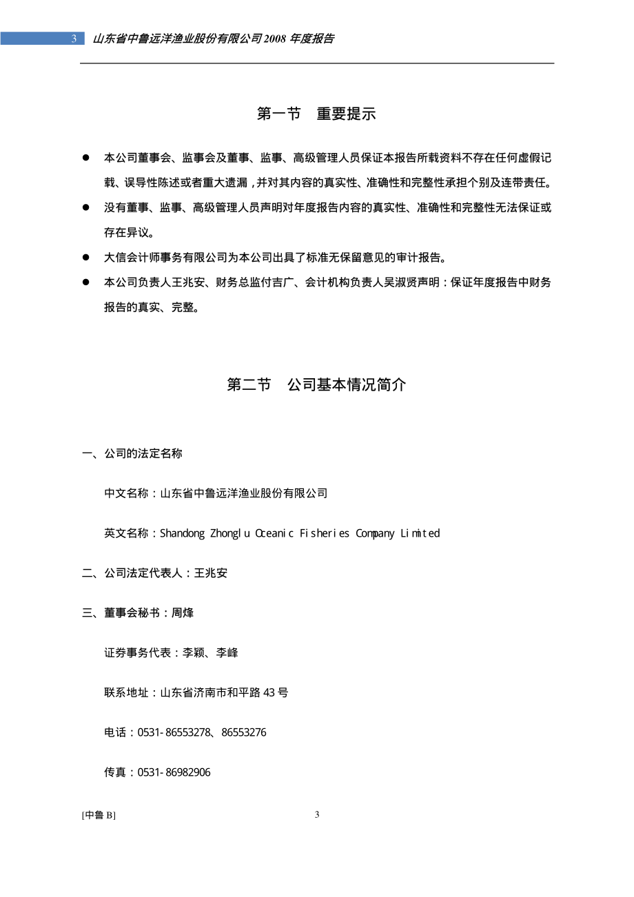 200992_2008_中鲁Ｂ_2008年年度报告_2009-03-02.pdf_第3页