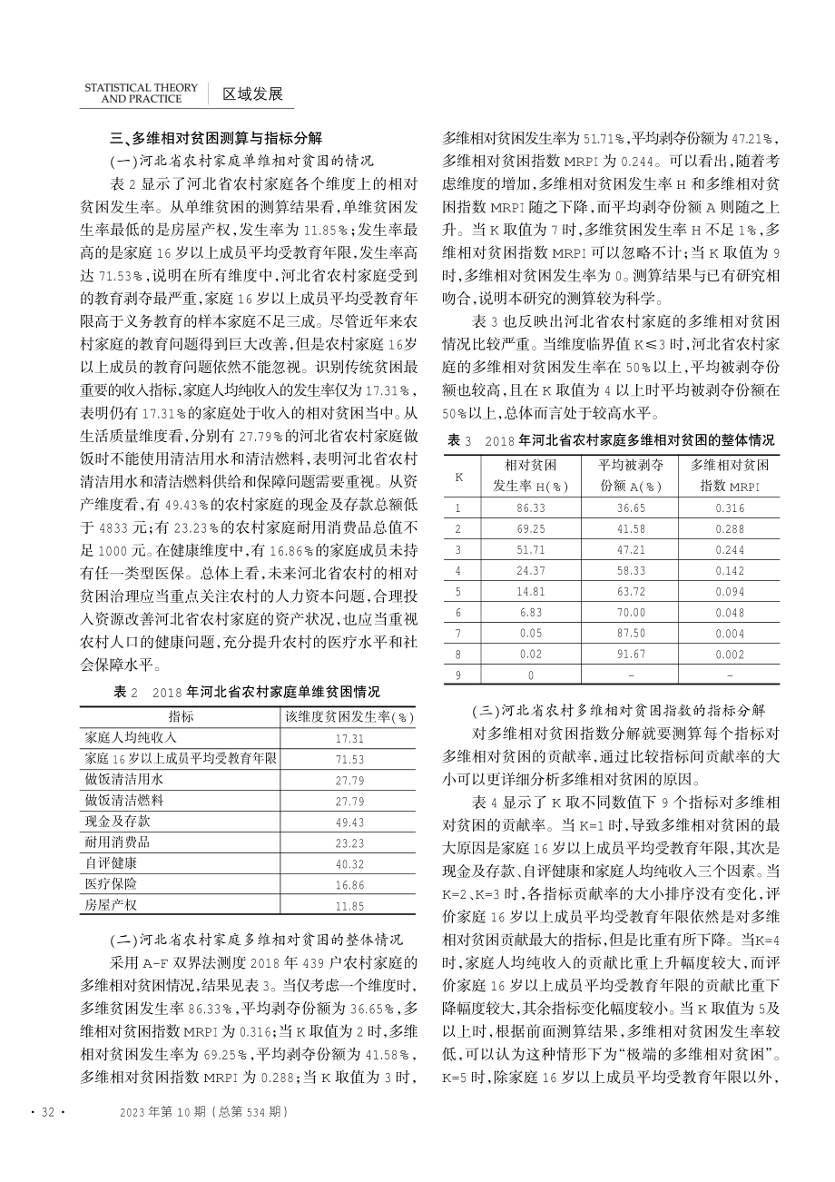 河北省农村多维相对贫困的测度、分解与影响因素研究.pdf_第3页