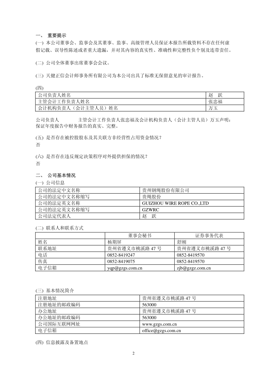 600992_2011_贵绳股份_2011年年度报告_2012-03-27.pdf_第3页