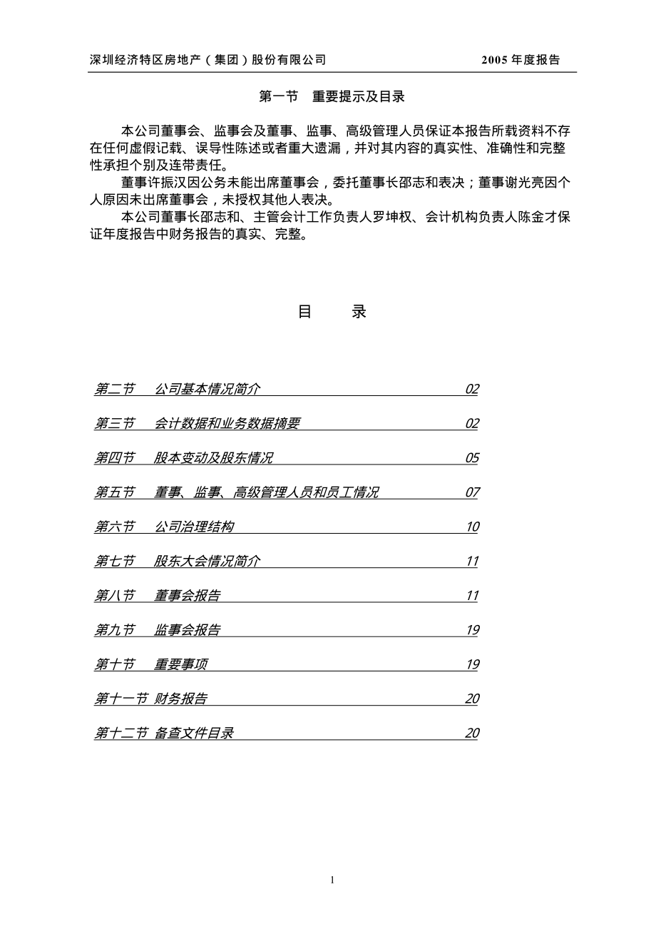 000029_2005_深深房A_G深深房2005年年度报告_2006-04-24.pdf_第1页