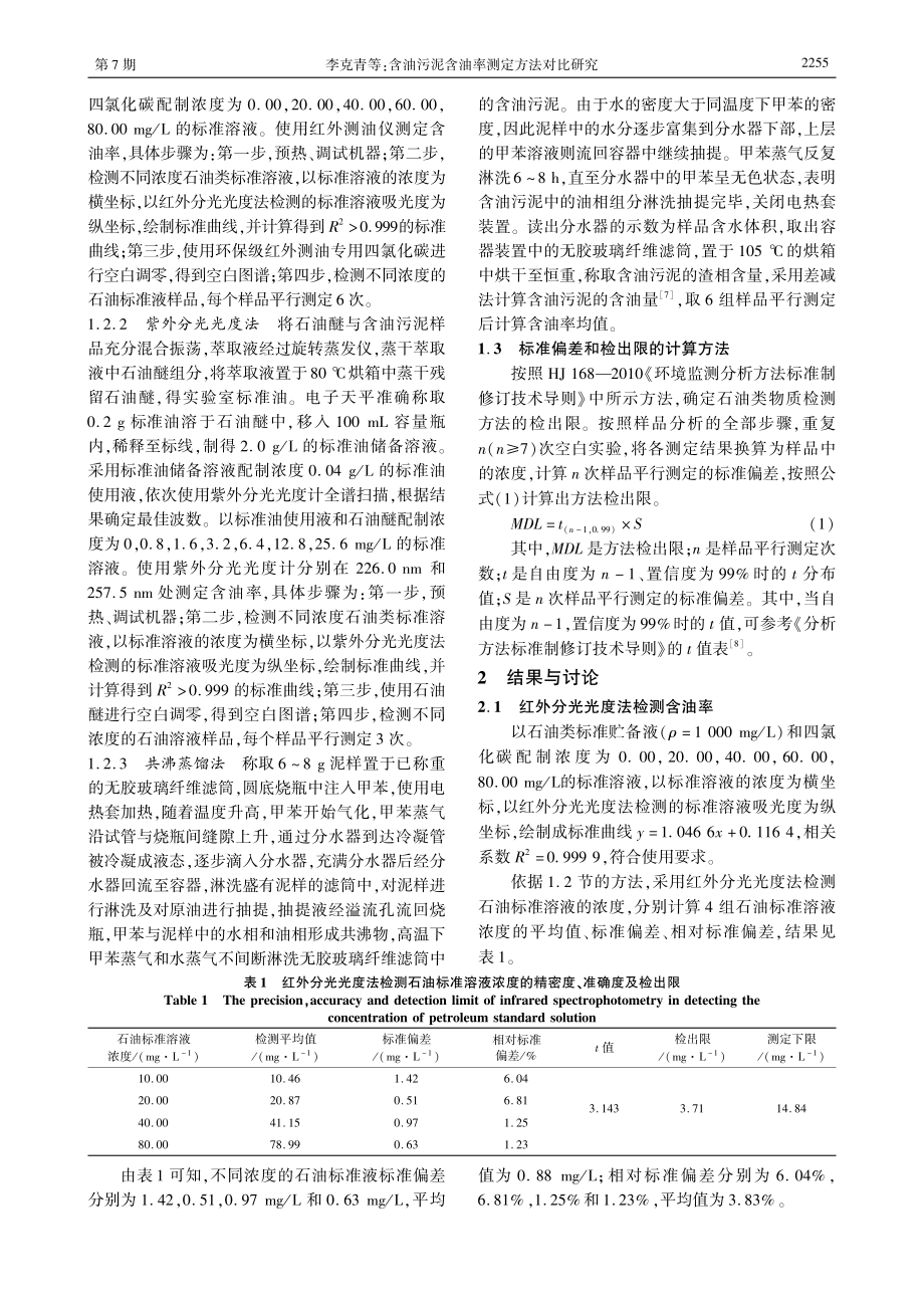 含油污泥含油率测定方法对比研究.pdf_第2页