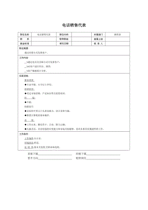 职位说明书-电话销售代表.doc