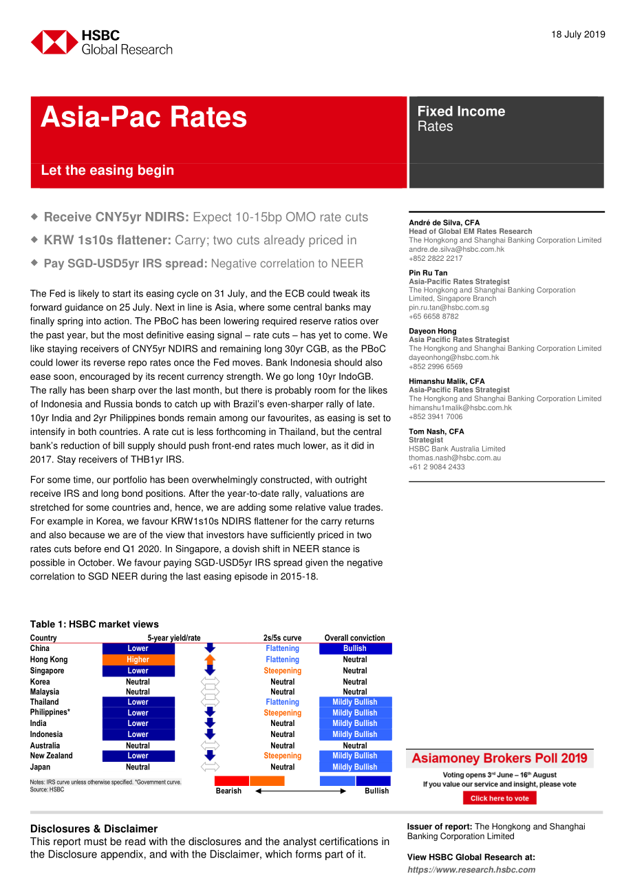 汇丰银行-亚太地区-宏观策略-亚太利率：重启宽松-2019.7.18-35页 (2).pdf_第1页
