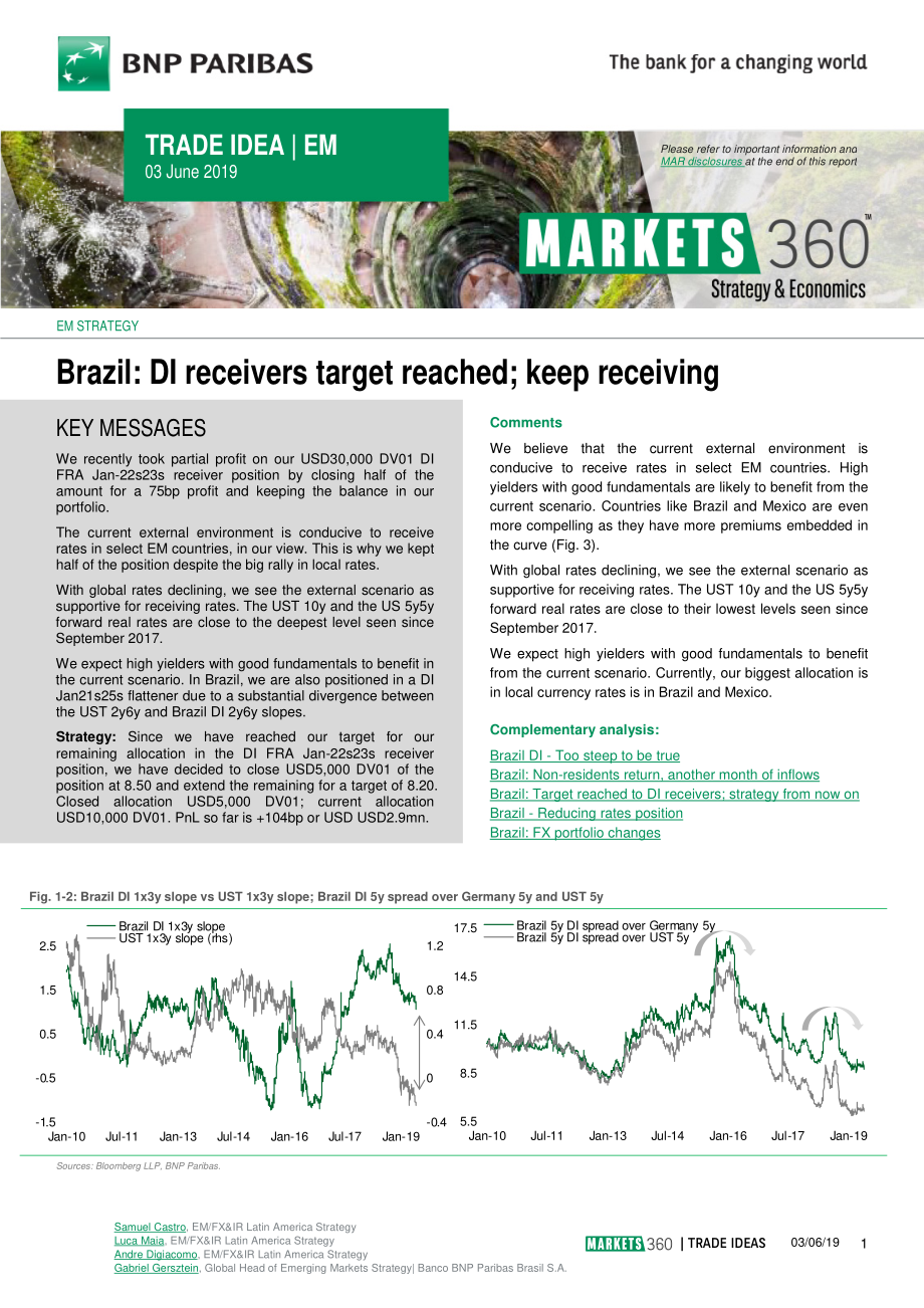 巴黎银行-新兴市场-宏观策略-巴西：DI接受目标实现-20190603-8页 (2).pdf_第1页