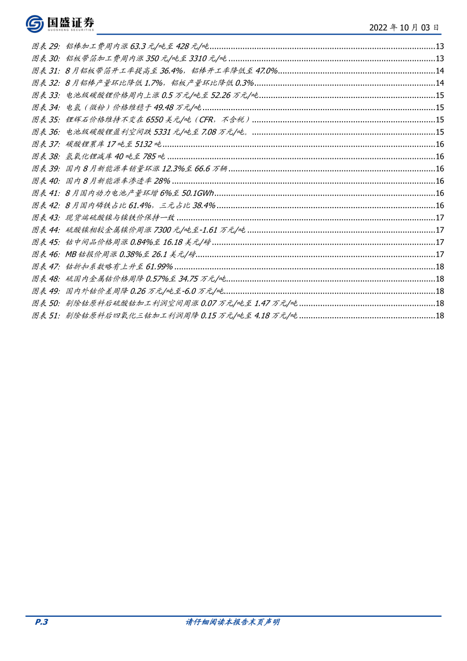 20221003-国盛证券-有色金属行业周报：政策催化地产链需求上修关注铜铝等板块底部修复机会.pdf_第3页