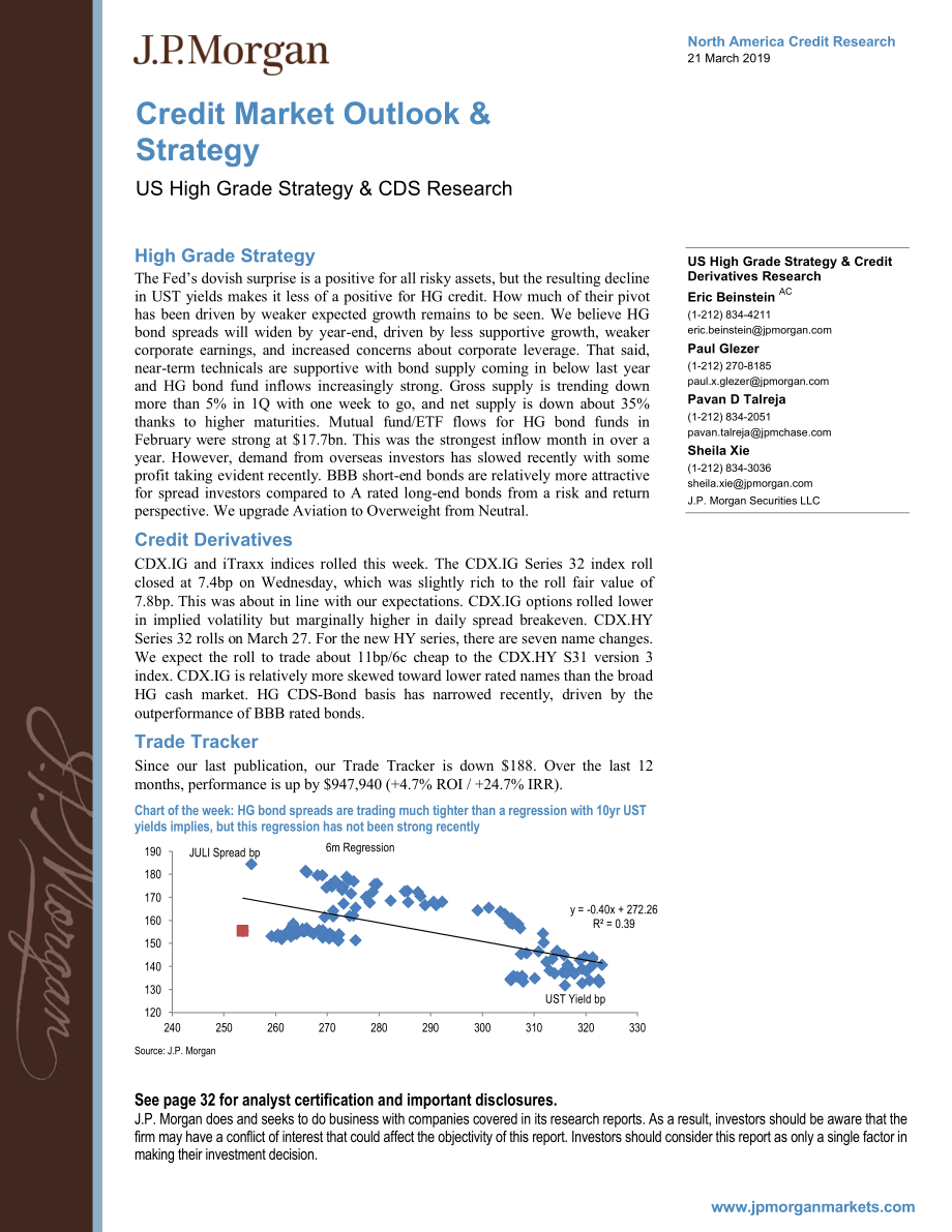 J.P. 摩根-美股-信贷策略-美国信贷市场与策略：高级战略与CDS研究-2019.3.21-34页.pdf_第1页