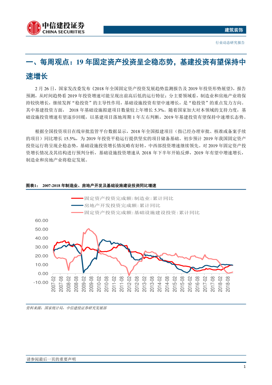 建筑装饰行业：19年固定资产投资呈企稳态势基建投资有望保持中速增长-20190304-中信建投-13页.pdf_第3页