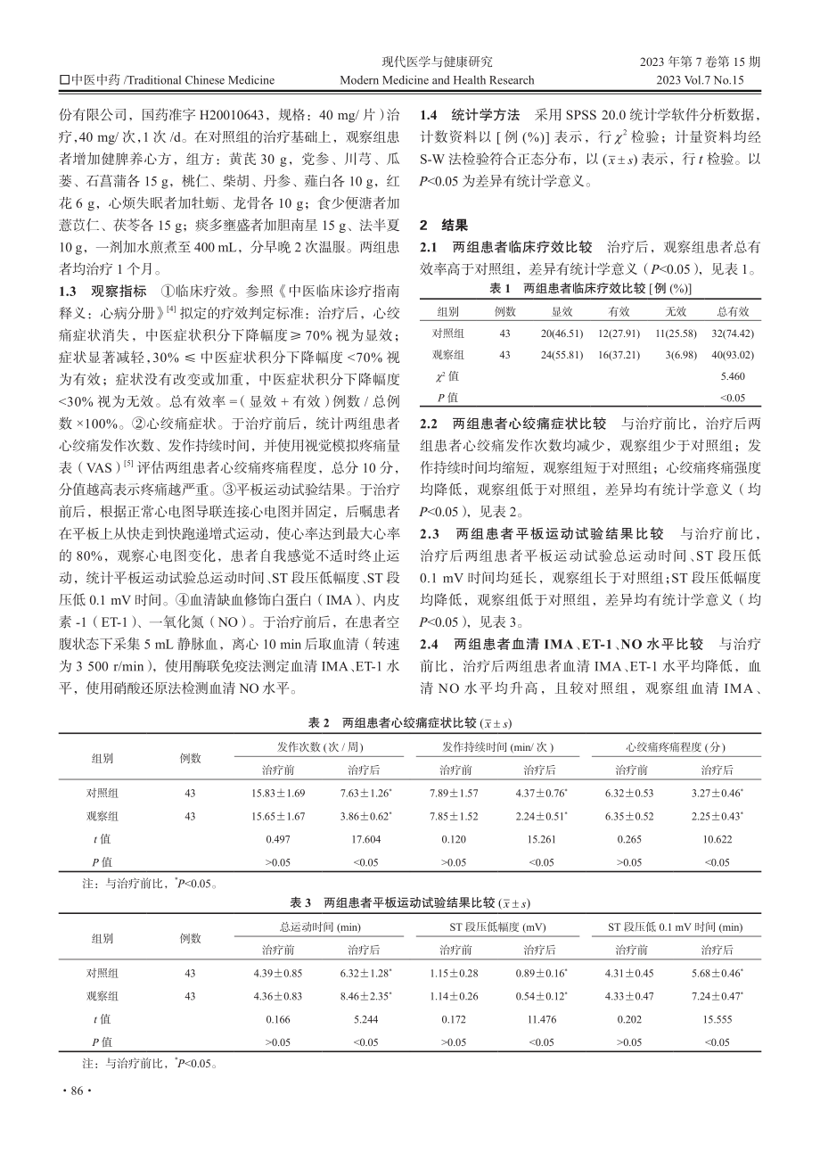 基于“虚气流滞”学说探讨健脾养心方治疗微血管性心绞痛气虚血瘀证的临床效果.pdf_第2页