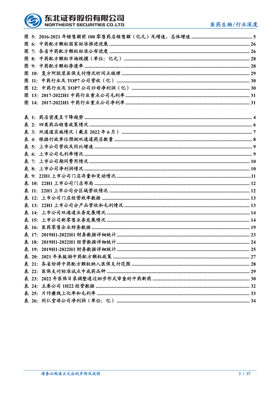 20220926-东北证券-医药行业2022年H1全景复盘：医药零售&医药互联网&中药篇.pdf_第3页