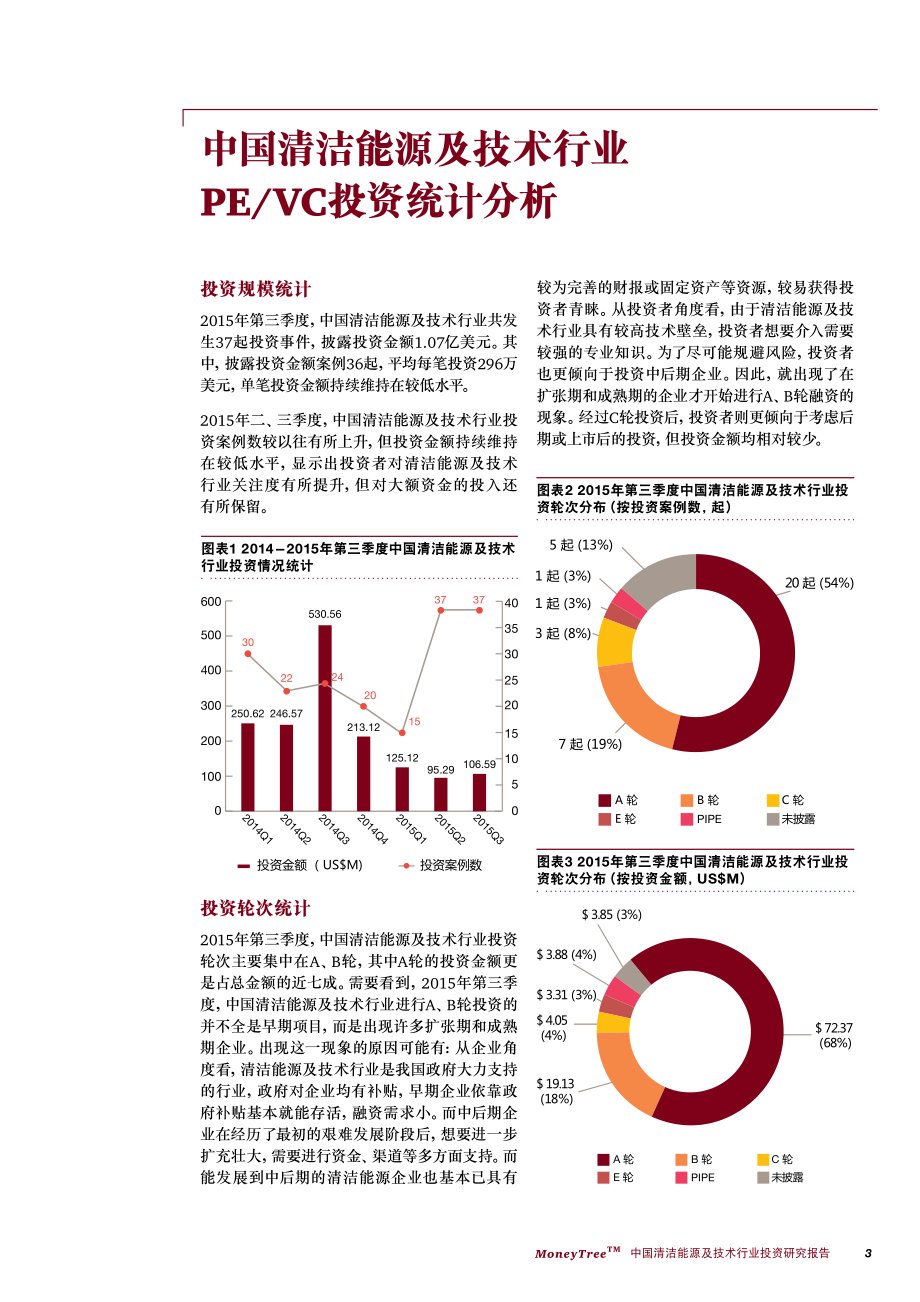 MoneyTree™ 中国清洁能源及技术行业投资研究报告（2015年第三季度）.pdf_第3页