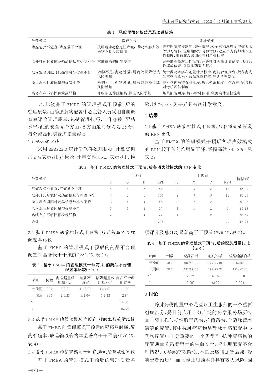 基于FMEA的管理模式在提高静脉药物配置中心抗肿瘤药物配置合理性中的应用价值.pdf_第3页