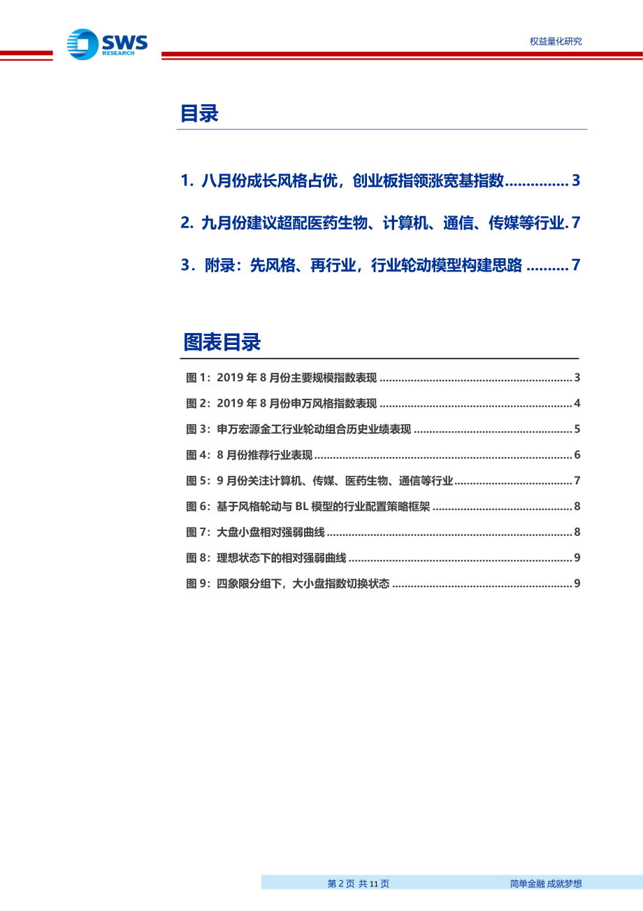 金工行业轮动策略月报201909：8月组合战胜基准3.23％9月建议关注医药、计算机、通信、传媒等行业-20190902-申万宏源-11页.pdf_第3页