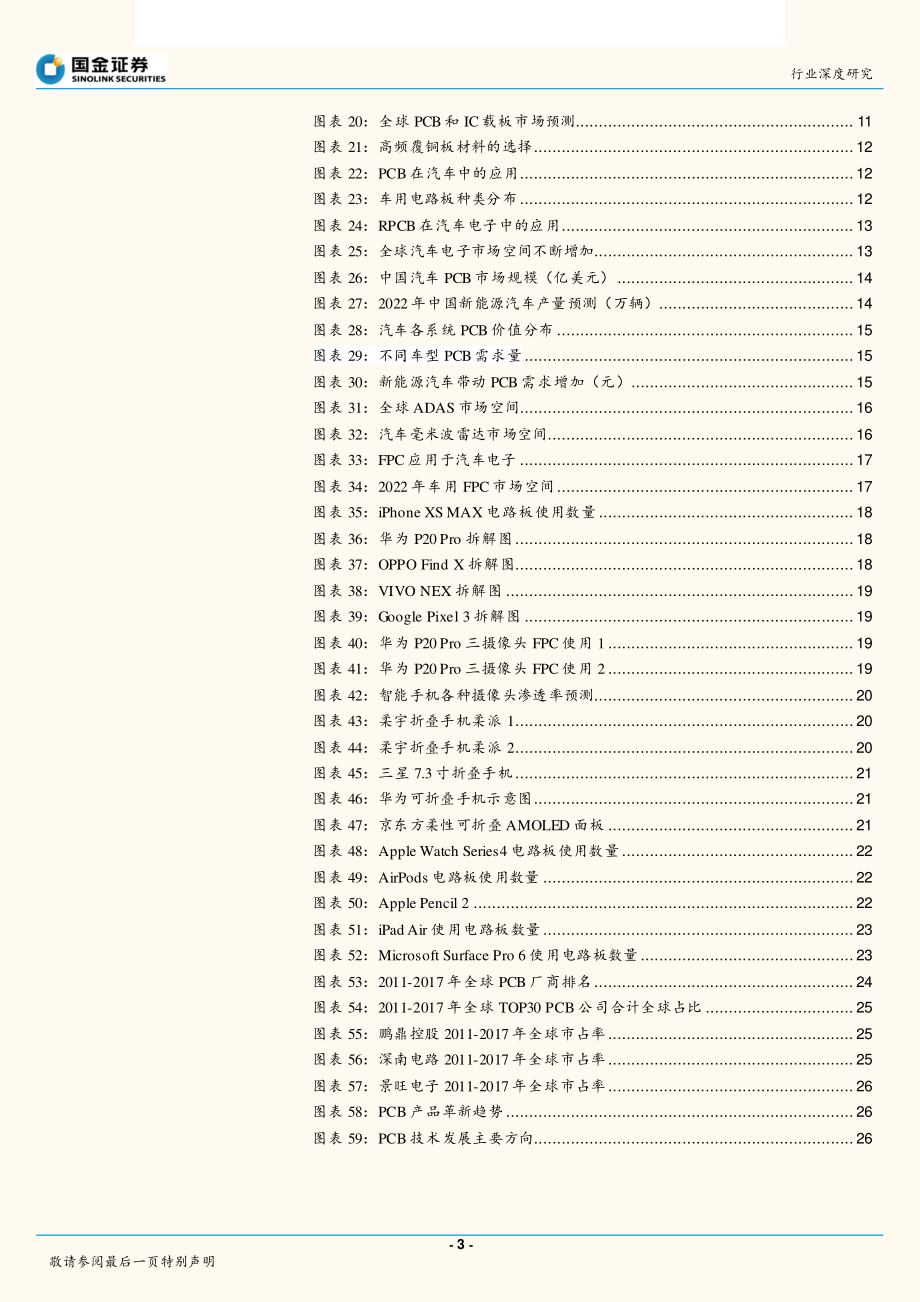 电子行业深度研究：新兴需求、产业转移、集中度提升看好印制电路板优质龙头公司-20181231-国金证券-29页.pdf_第3页