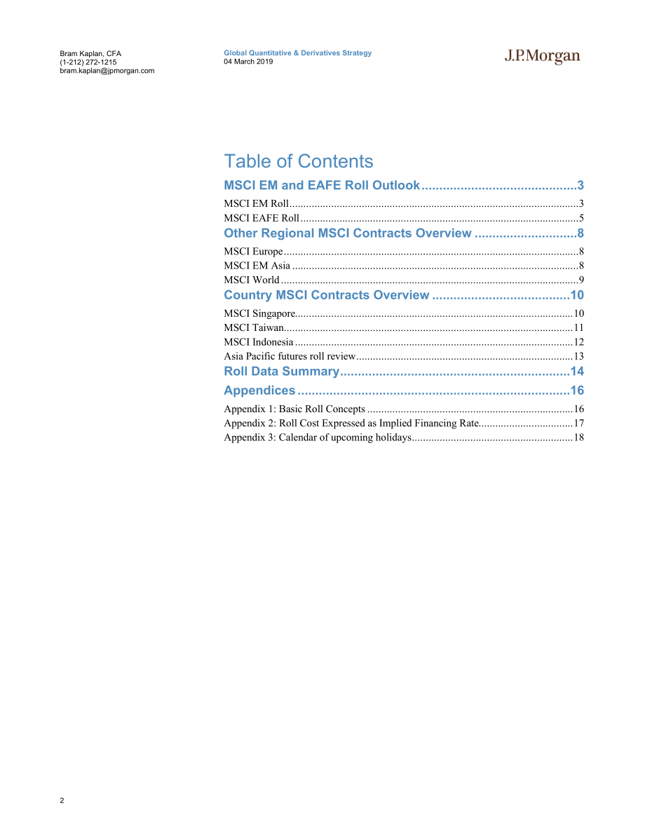 J.P. 摩根-全球-量化策略-2019年3月-6月MSCI期货滚转展望-2019.3.4-22页.pdf_第3页