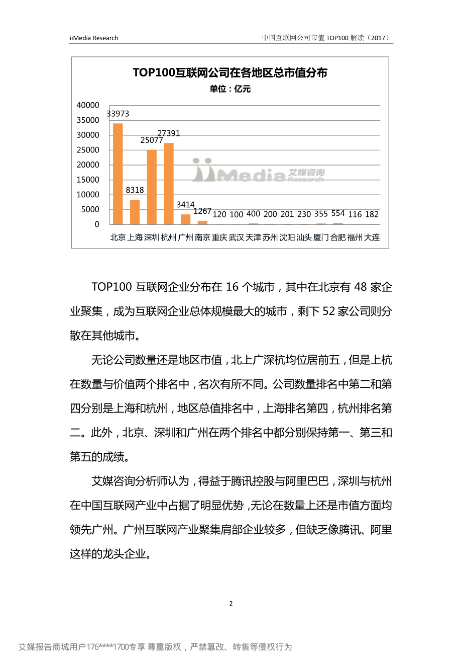 2017中国互联网企业价值榜TOP100.pdf_第2页