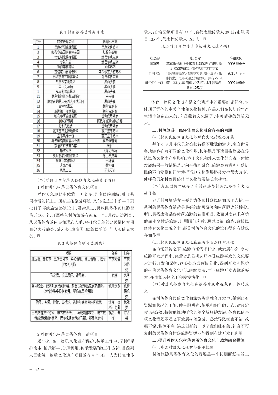 呼伦贝尔民俗体育文化与村落旅游融合的调查研究.pdf_第2页