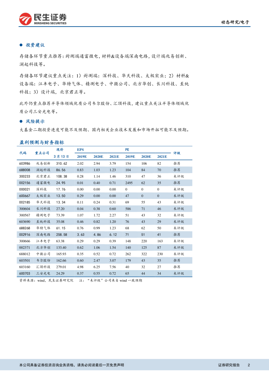 电子行业：大基金二期继续加码支持半导体产业发展-20200316-民生证券-18页.pdf_第3页