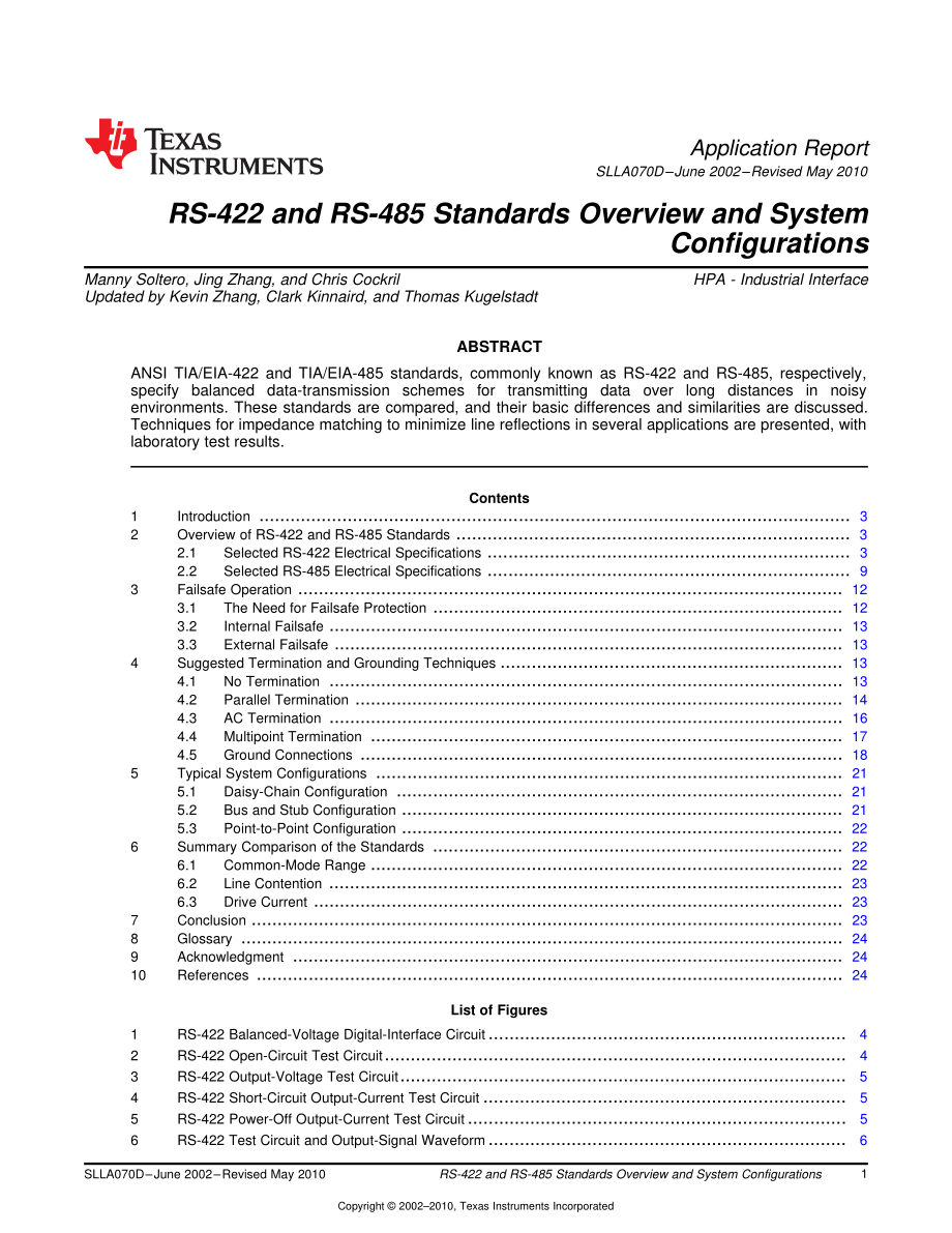 RS-422 和 RS485 标准概述与系统配置_英文.pdf_第1页