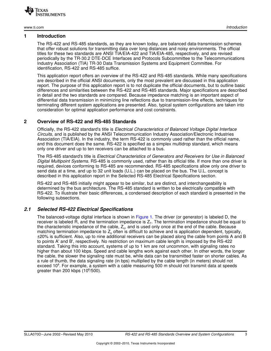 RS-422 和 RS485 标准概述与系统配置_英文.pdf_第3页