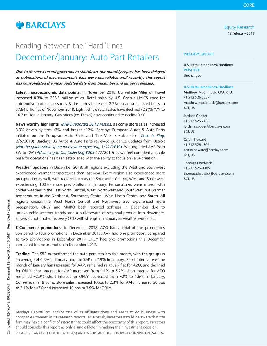 巴克莱-美股-零售行业-12月、1月的美国硬装零售业：汽车经销商-2091.2.12-32页.pdf_第1页