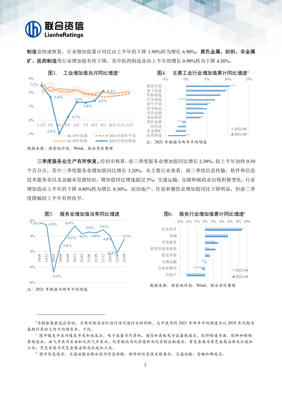 20221103-联合资信-宏观经济信用观察（二零二二年三季报）：稳增长政策提振市场信心基建、制造业推动经济修复.pdf_第3页