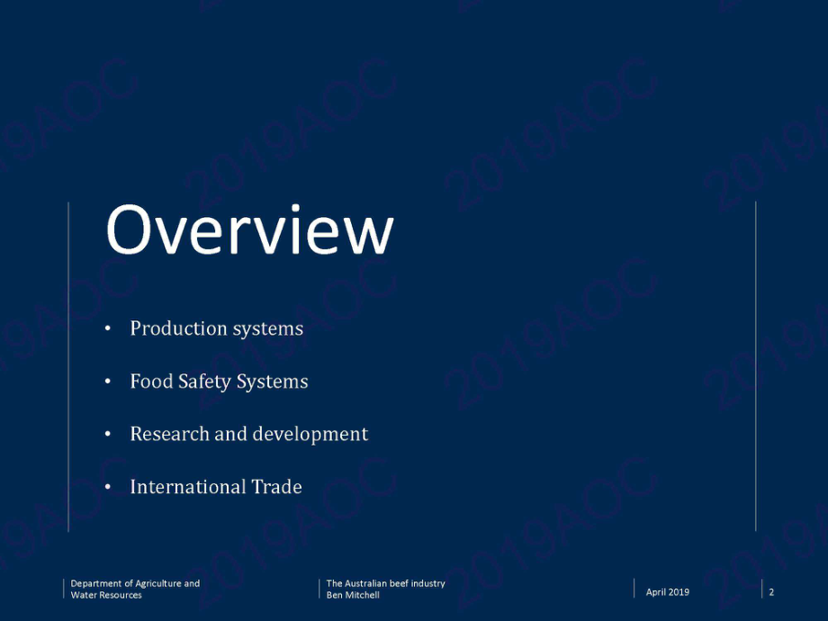 2019中国农业展望大会：牛羊肉饲料展望：.澳大利亚牛肉产业（英文）_Ben Mitchell澳大利亚驻华使馆农业参赞-2019.4-33页.pdf_第3页