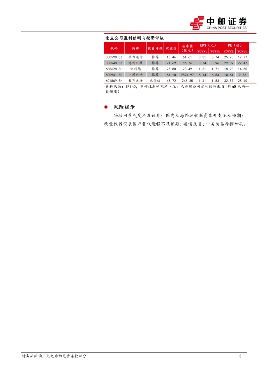 20220905-中邮证券-通信行业周报：中报多板块呈现高景气卫星通信或在消费级领域落地.pdf_第3页