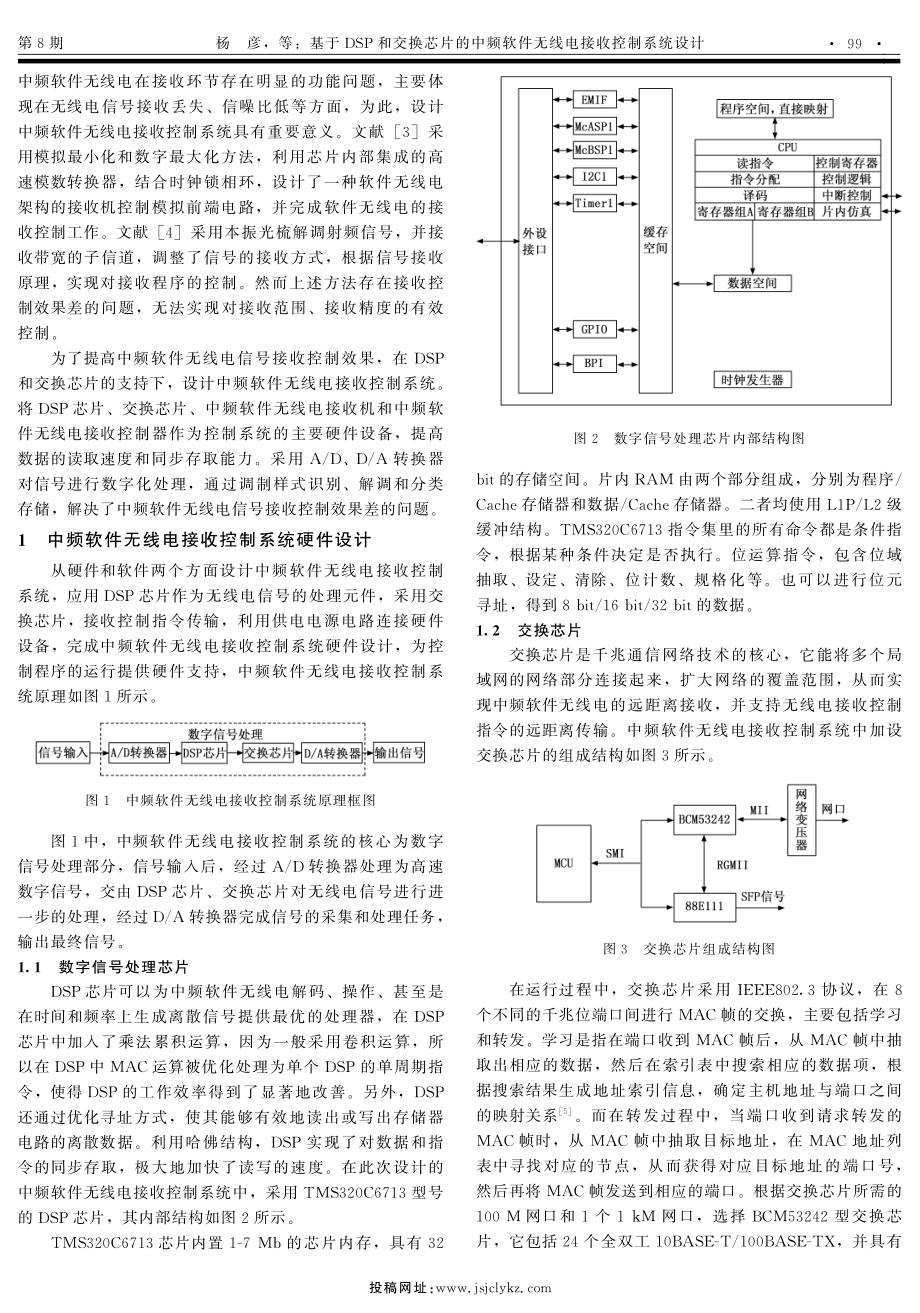 基于DSP和交换芯片的中频软件无线电接收控制系统设计.pdf_第2页