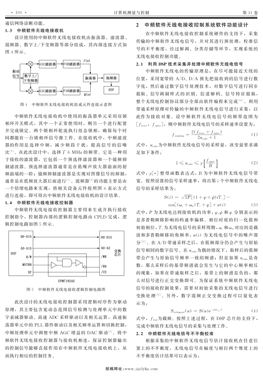 基于DSP和交换芯片的中频软件无线电接收控制系统设计.pdf_第3页