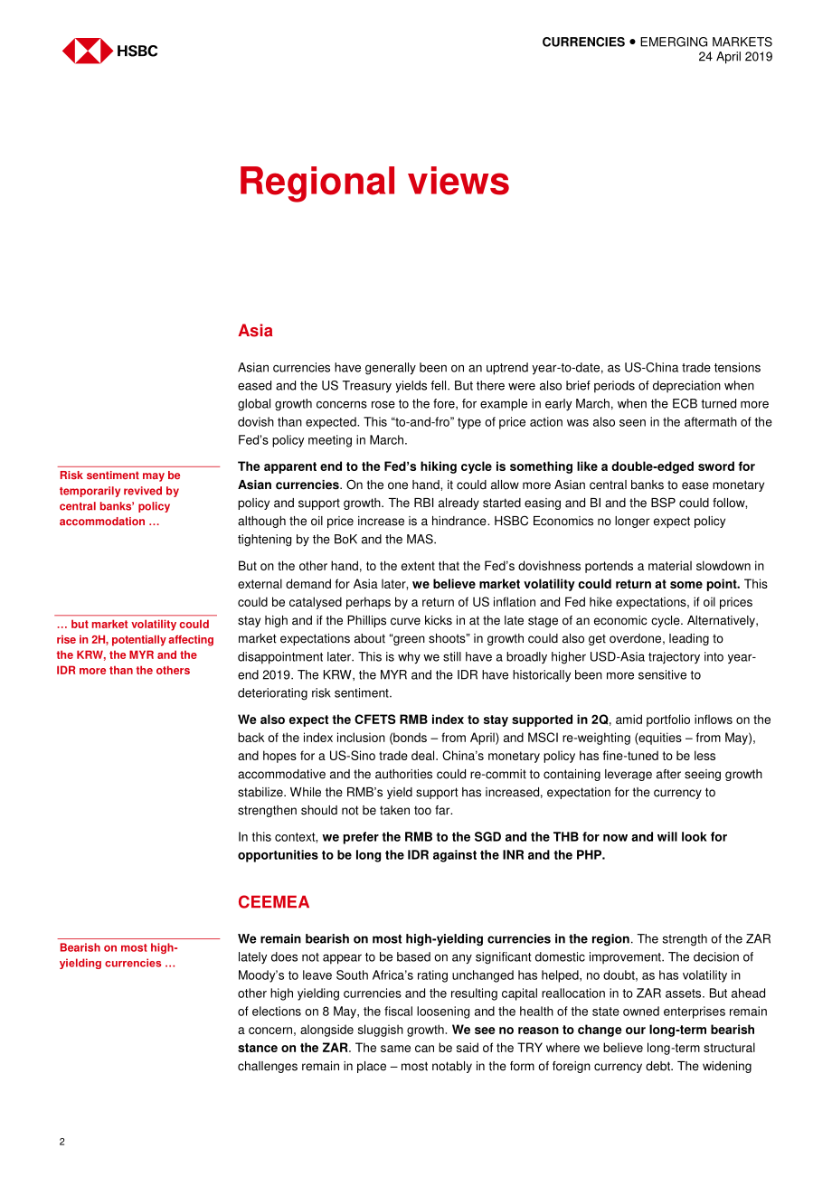 汇丰银行-新兴市场-外汇策略-新兴市场外汇路线图：就像一头闯进瓷器店的公牛-2019.4.24-92页.pdf_第3页