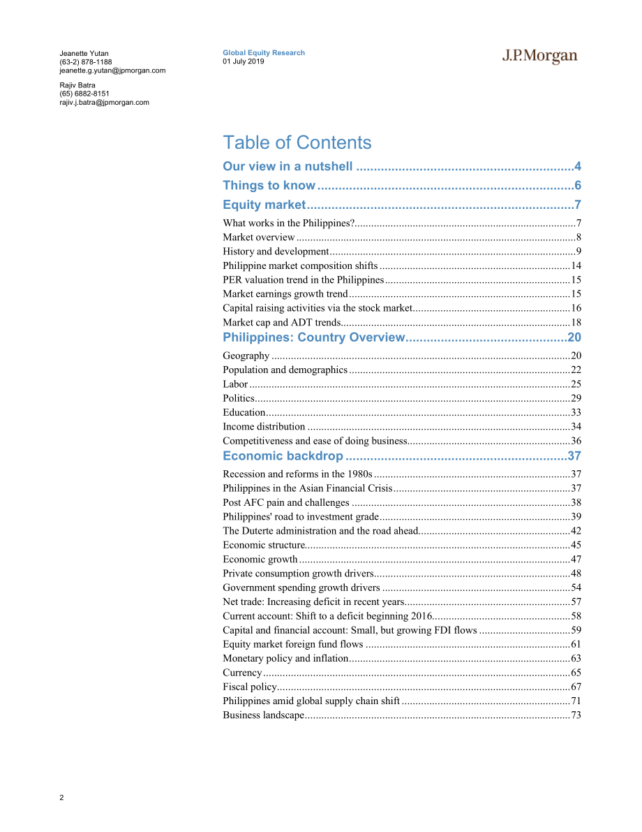 J.P. 摩根-新兴市场-股票策略-菲律宾：东方明珠的股票投资者指南-2019.7.1-120页 (2).pdf_第3页
