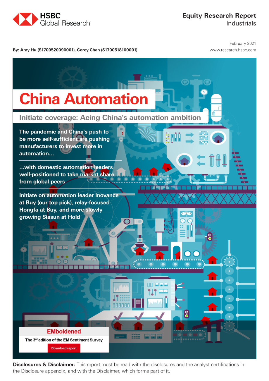 HSBC-中国投资策略之中国自动化：实现中国自动化的雄心-2021.2-75页 (2).pdf_第1页