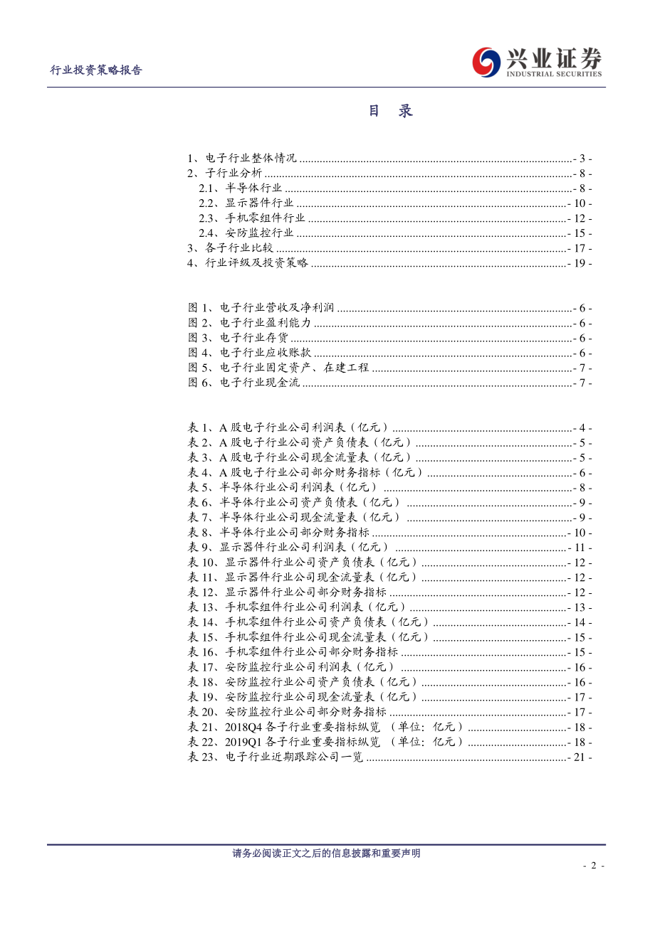 电子行业：行业增长进一步放缓关注华为产业链-20190506-兴业证券-22页.pdf_第3页