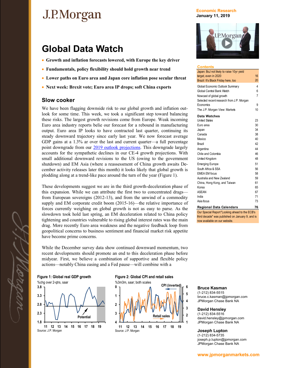 J.P. 摩根-全球-宏观策略-全球宏观数据观察-2019.1.11-84页.pdf_第1页