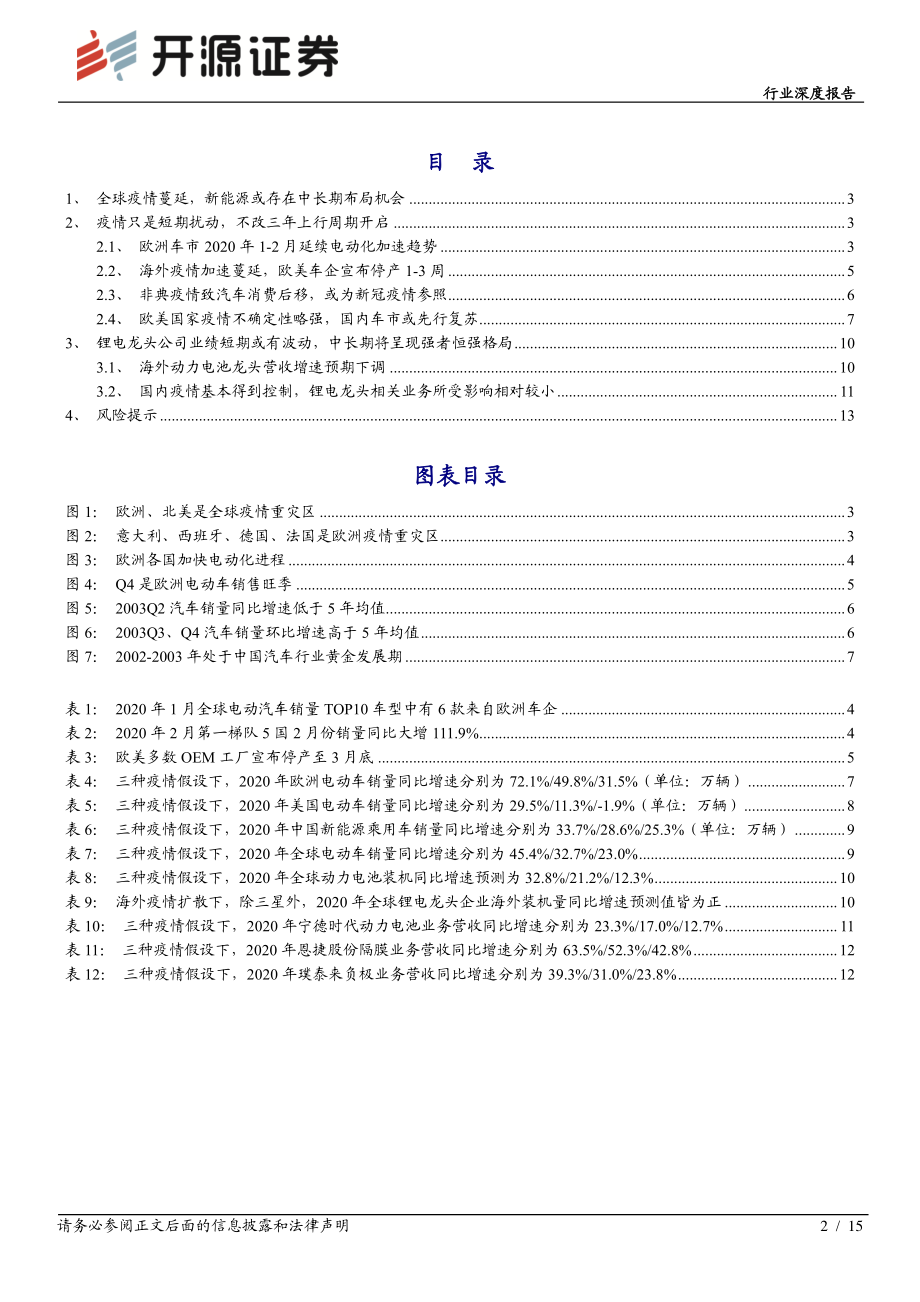 电气设备行业深度报告：疫情影响分析之新能源汽车产业链中长期的插曲不改三年上行周期开启-20200403-开源证券-15页 (2).pdf_第3页