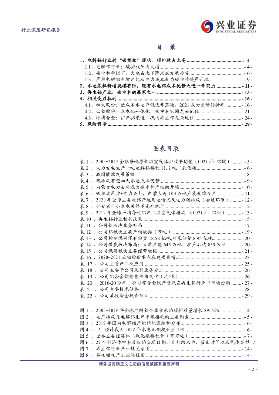 电解铝行业：碳中和对电解铝行业影响有多大？-20210209-兴业证券-30页 (2).pdf_第2页