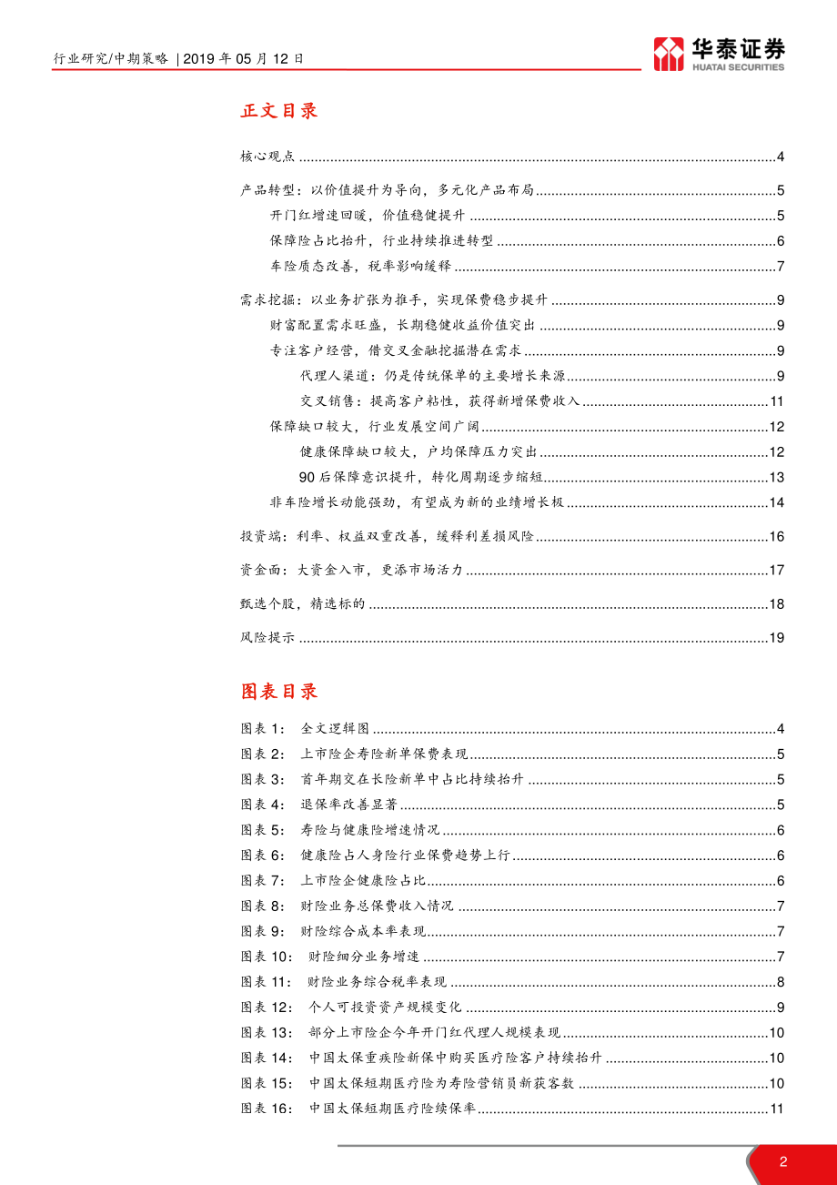 保险行业2019年中期投资：策略产品转型提价值需求挖掘拓空间-20190512-华泰证券-20页.pdf_第3页