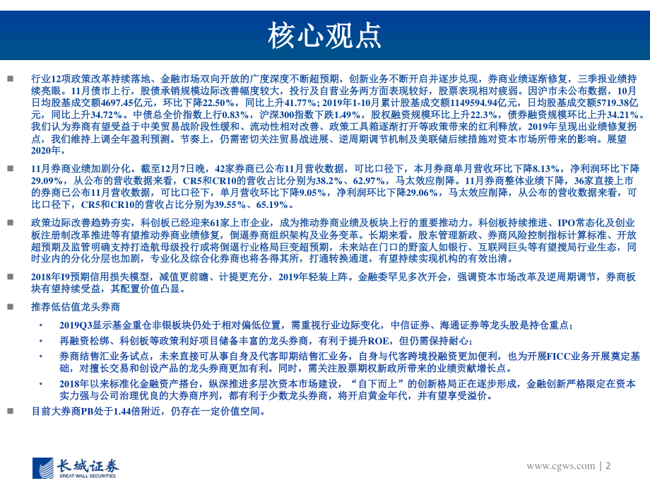 非银行金融行业图说券商2019年11月营收数据初步测算及投资建议：11月业绩分化板块仍需保持耐心+2020Q1值得期待-20191207-长城证券-38页.pdf_第3页