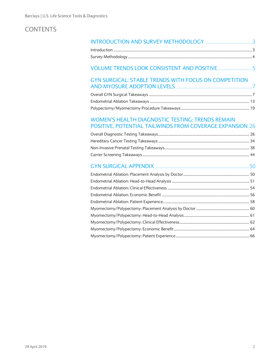 巴克莱-美股-医疗保健行业-2019年上半年美国生命科学与诊断调查结果-2019.4.29-74页.pdf_第3页
