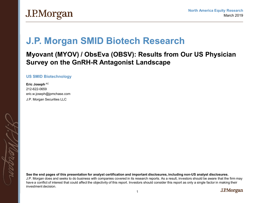 J.P 摩根-美股-生物科技行业-北美中小型生物科技公司研究-2019.3-28页.pdf_第1页