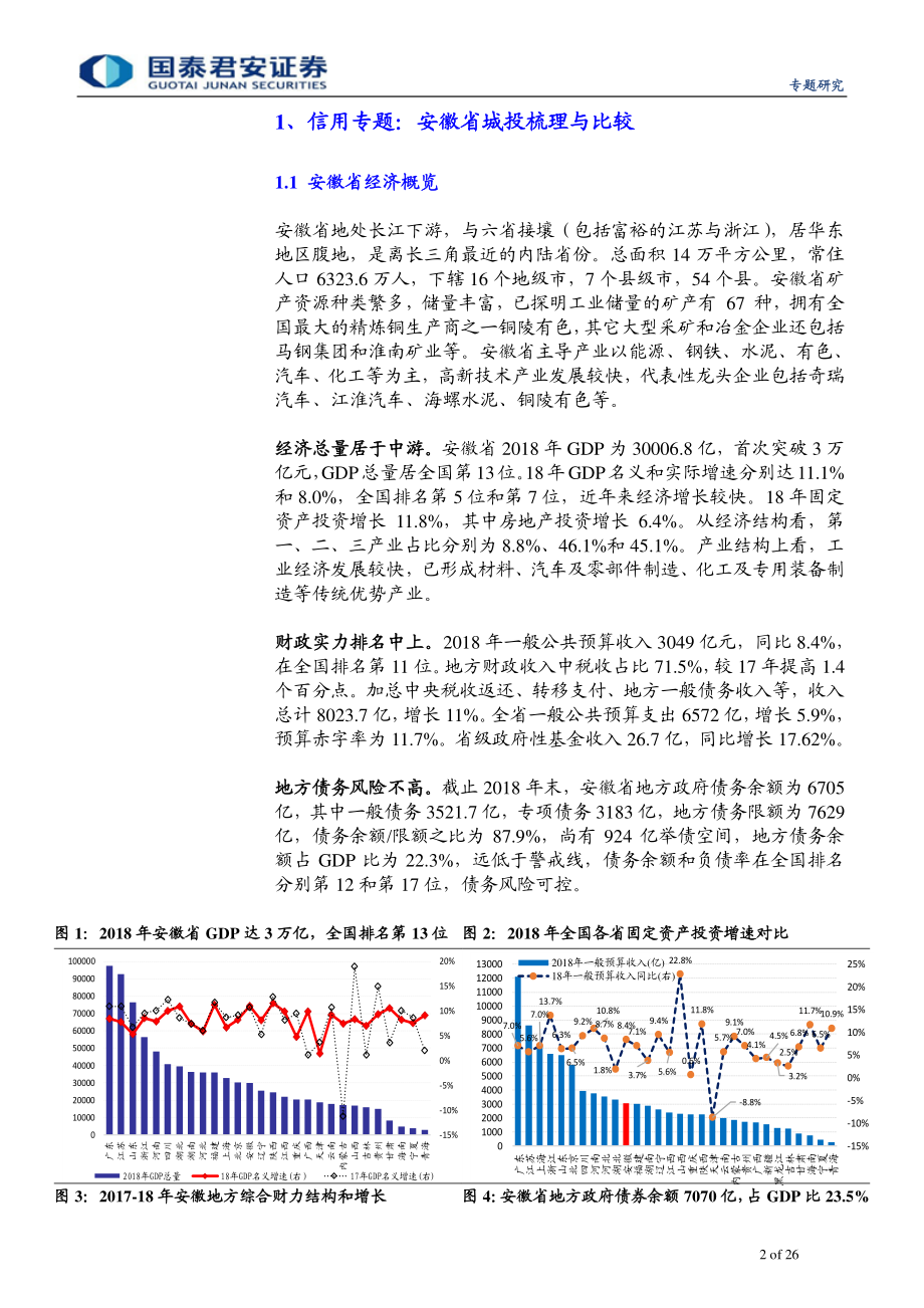 安徽省城投梳理与比较：无梦到徽州-20190529-国泰君安-26页.pdf_第3页