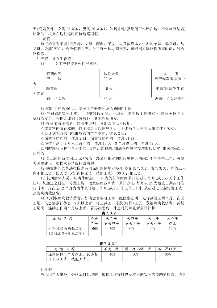 员工考勤和休假的规定 (2).DOC_第2页