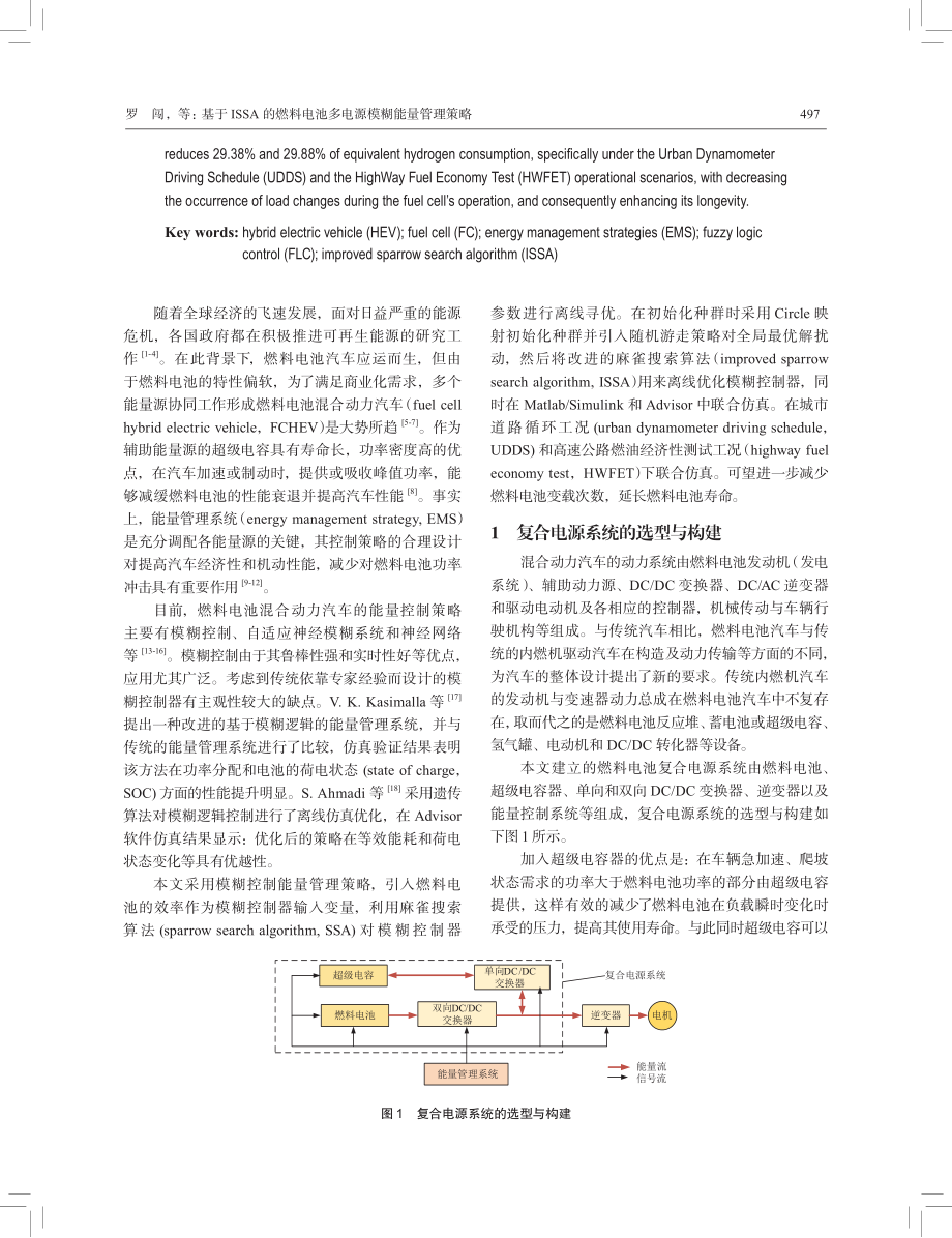 基于ISSA的燃料电池多电源模糊能量管理策略.pdf_第2页