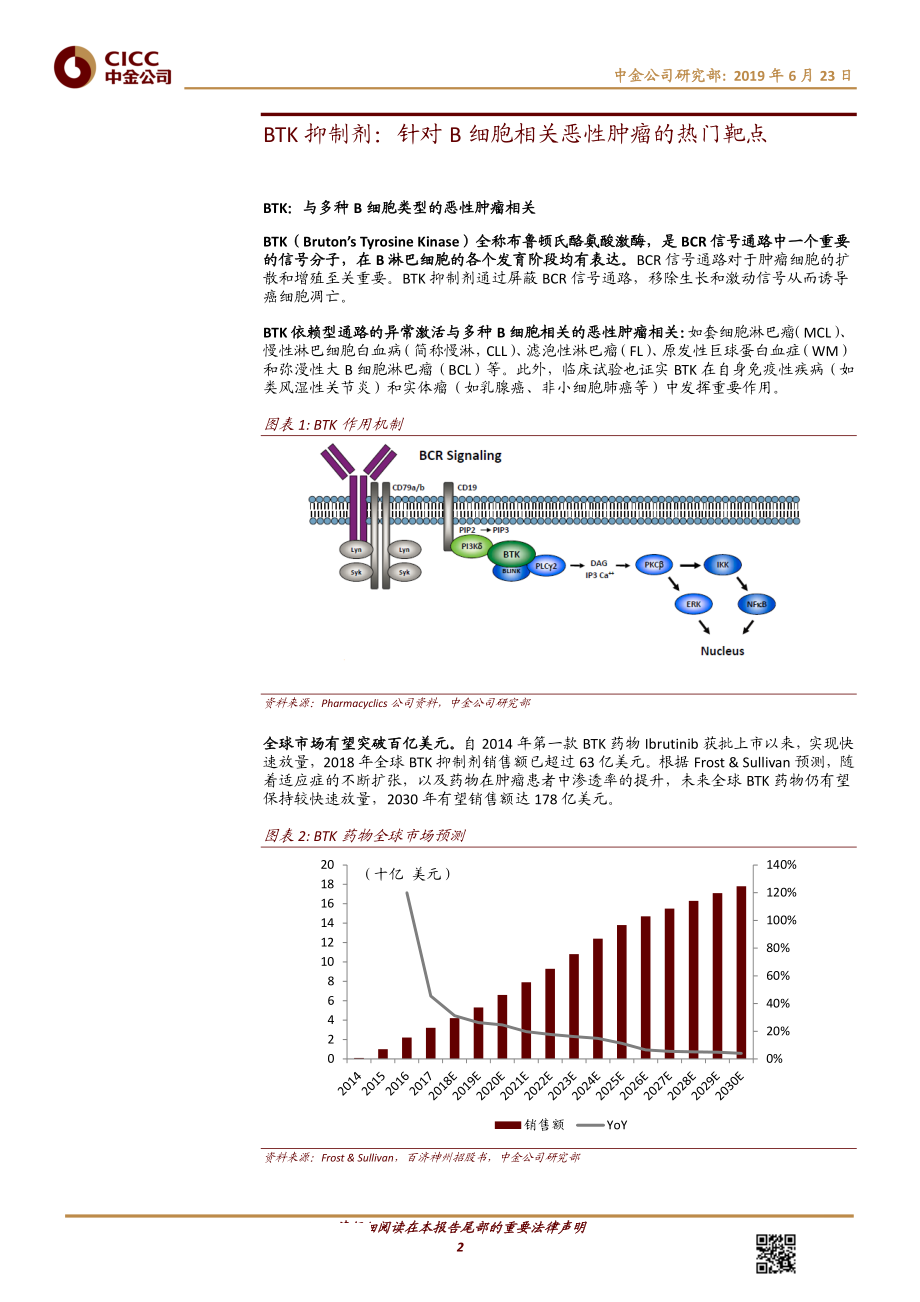 医疗保健行业BTK抑制剂：针对B细胞相关恶性肿瘤的热门靶点-20190623-中金公司-14页.pdf_第3页