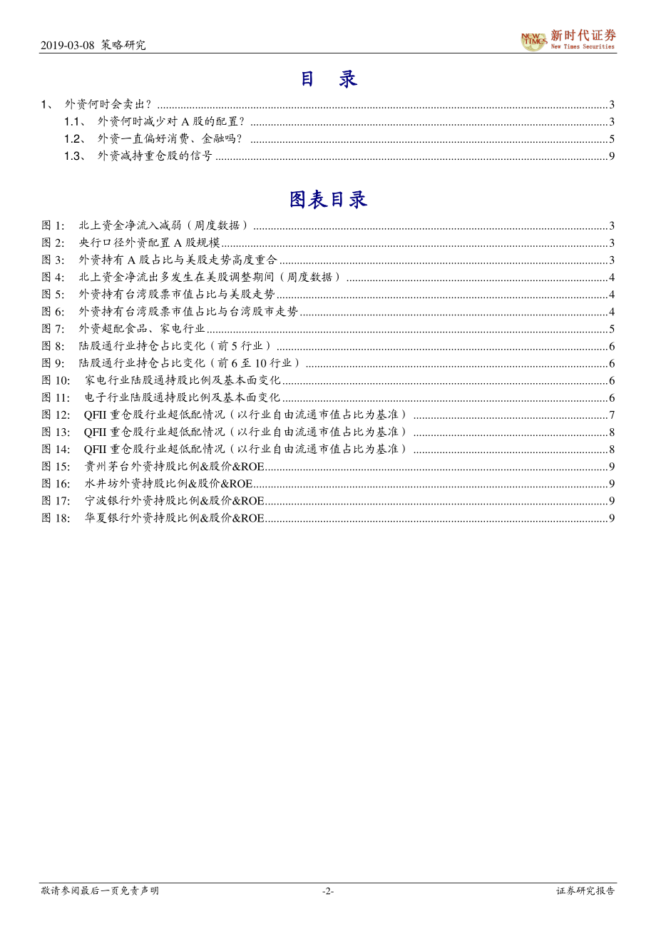 投资策略专题：外资何时会卖出？-20190308-新时代证券-11页.pdf_第3页