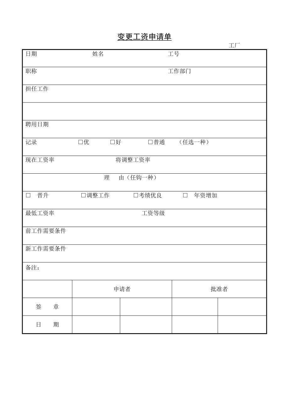 变更工资申请单.doc_第1页